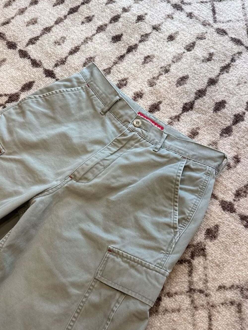 UNIONBAY Men's 100% Cotton Cargo Shorts Olive Green Size 30